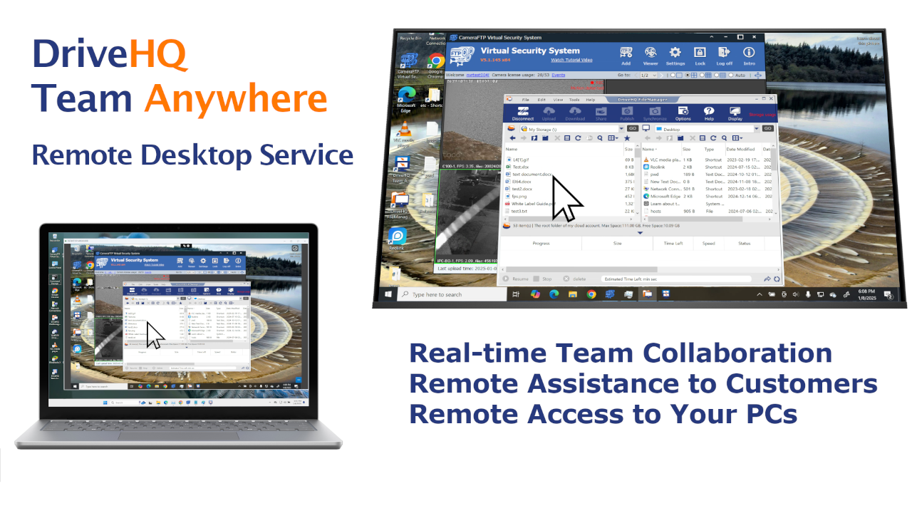 DriveHQ Team Anywhere Remote Desktop Service