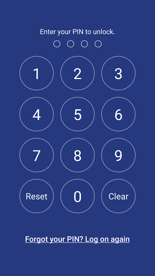 DriveHQ FileManager for Android - Unlock app with a pin code